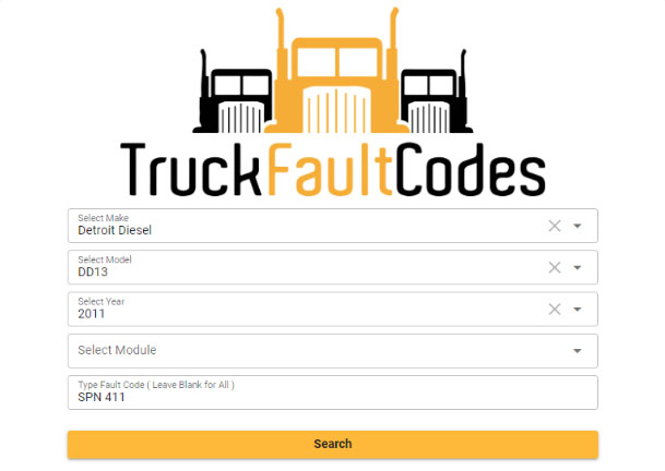 Diesel Repair Truck Fault Codes