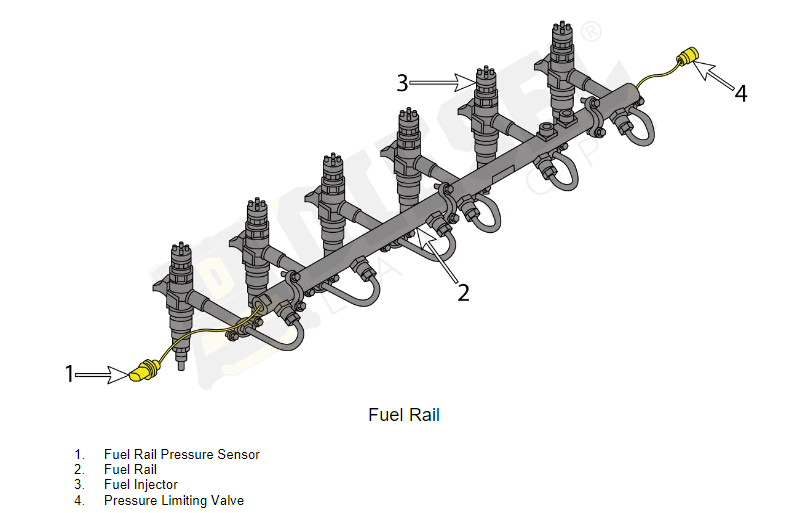 diesel engine fuel rail system