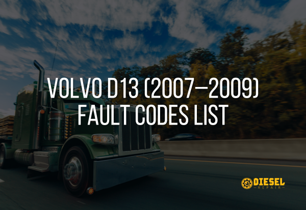 Volvo D13 (2007–2009) Fault Codes