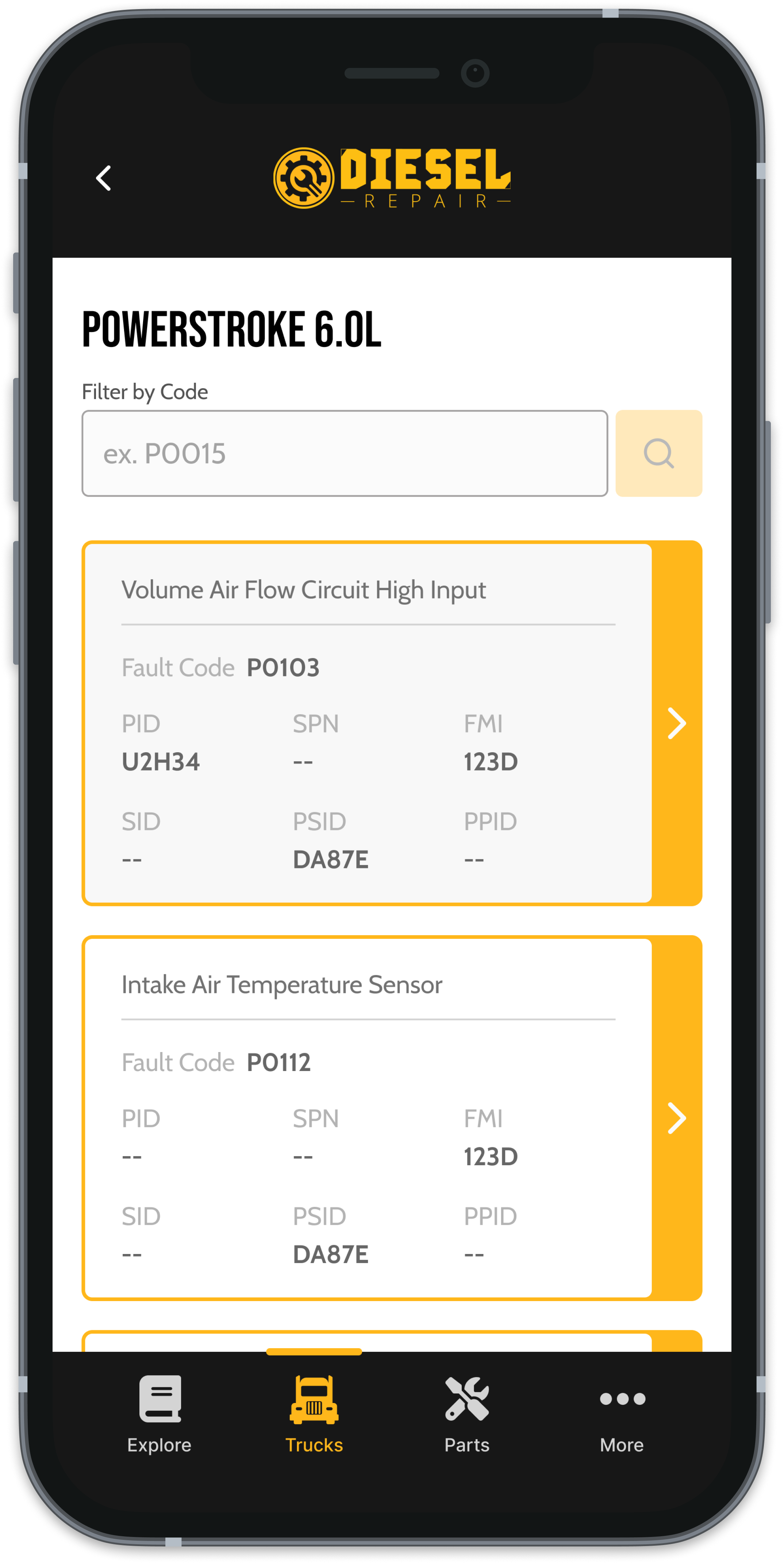 Diesel Repair Fault Codes