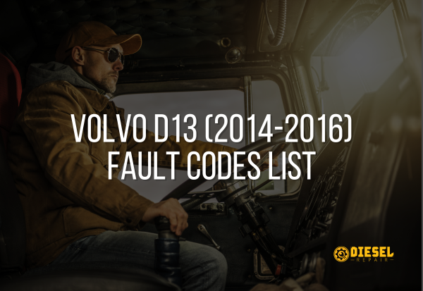 Volvo D13 (2014–2016) engine fault code reference image for Diesel Repair