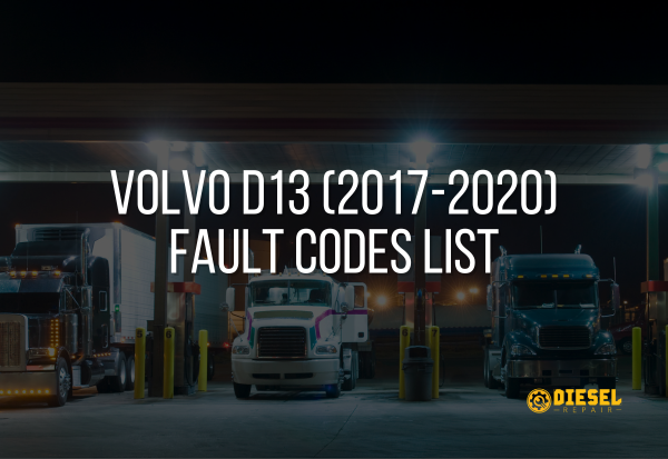 Volvo D13 (2017–2020) fault code reference image from Diesel Repair