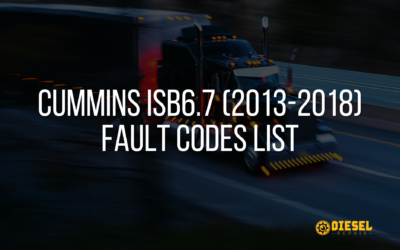 Cummins ISB6.7 (2013-2018) Fault Code List