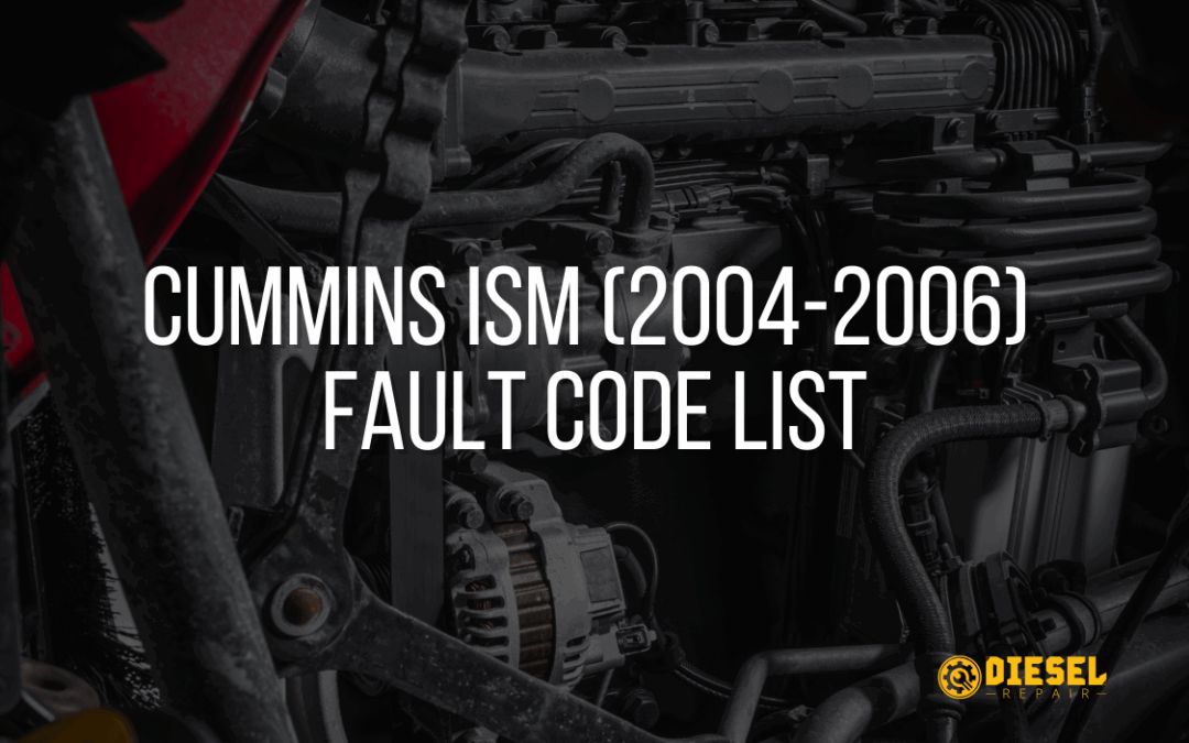 CUMMINS ISM (2004-2006)  Fault Code List