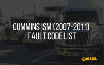 CUMMINS ISM (2007-2011)  Fault Code List