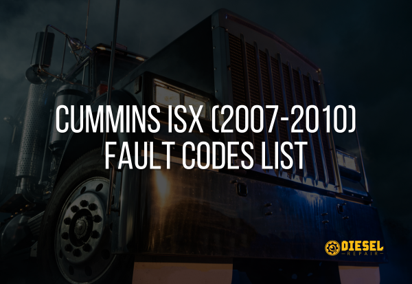 Cummins ISX (2007-2010) Fault Codes List