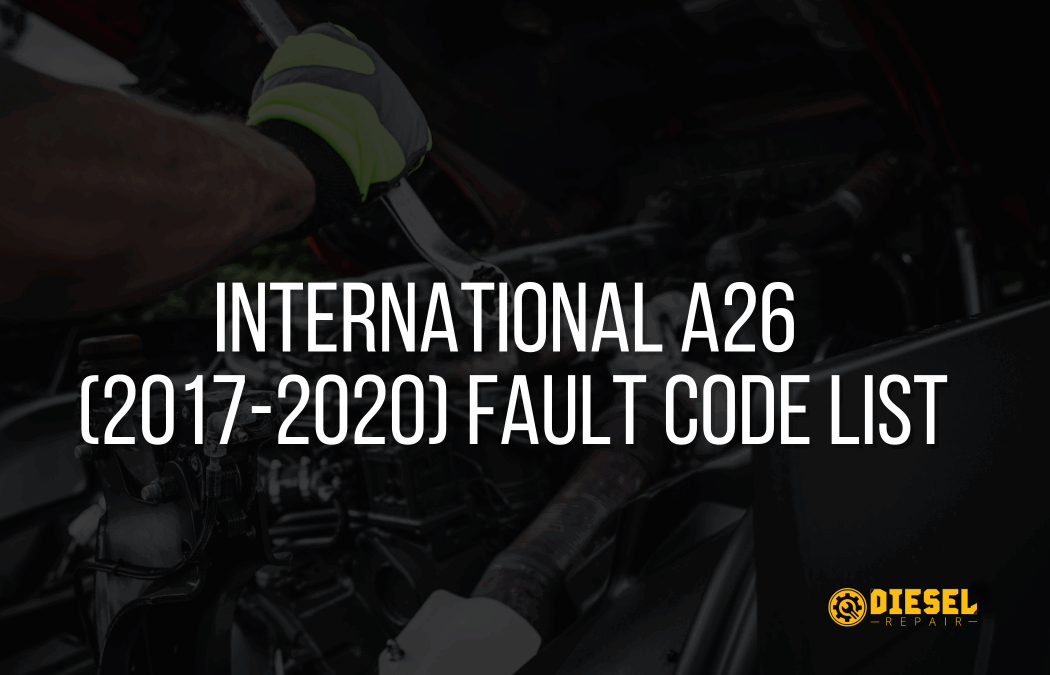 International A26 (2017-2020) Fault Code List